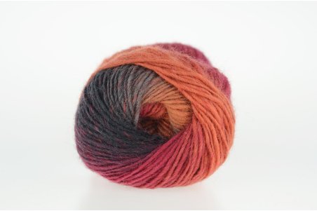 DROPS Delight - 13 czerwony/pomarańczowy/szary