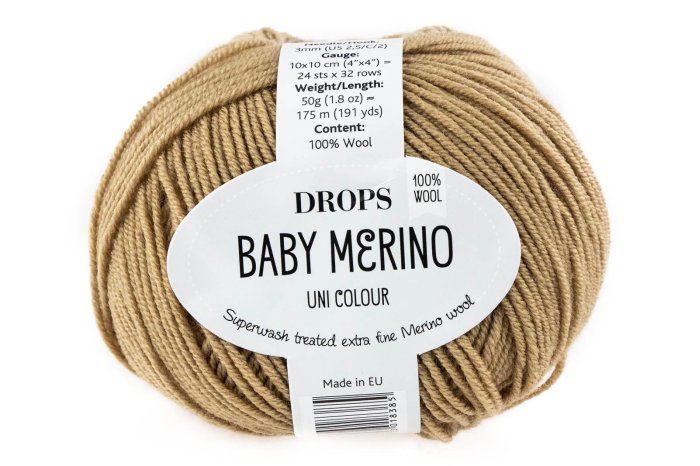 DROPS Baby Merino - 55 orzech ziemny DROPS Baby Merino - 55 orzech ziemny