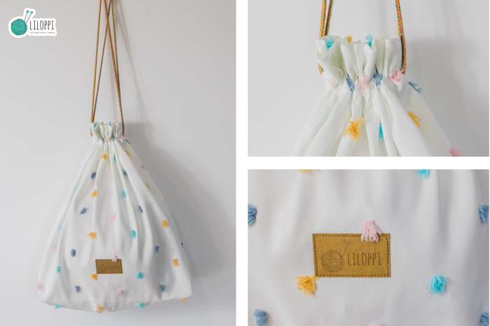 Worek na robótkę / włóczkę Pastelowe Puszki