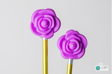 Zatyczki na druty - Purple Roses
