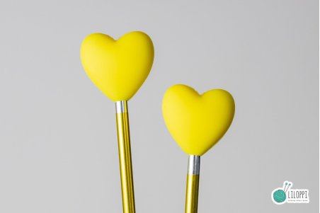 Zatyczki na druty - Yellow Heart