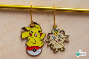 Ozdobne markery Pikachu & Meowth pokemon - 2 szt.