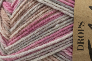 DROPS Fabel Long Print -  bladoróżowy 623