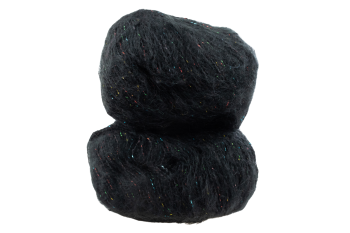 Romantic - 15 czarny + lureks multikolor