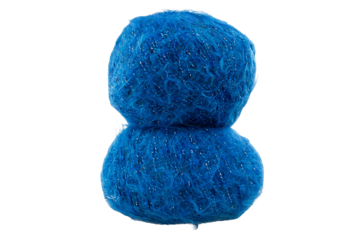 Romantic - 43 niebieski + lureks srebrny