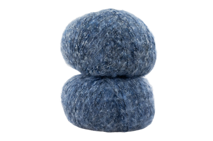 Romantic - 37 dżinsowy + lureks srebrny