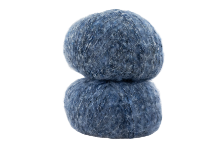 Romantic - 37 dżinsowy + lureks srebrny