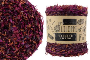 Liloppi Viscose Swing - 3 + 1 - bordo + tasiemki