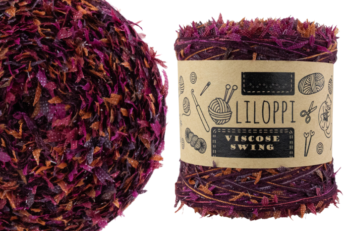 Liloppi Viscose Swing - 3 + 1 - bordo + tasiemki