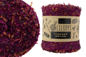 Liloppi Viscose Swing - 3 + 1 - amarant + tasiemki