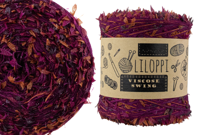 Liloppi Viscose Swing - 3 + 1 - amarant + tasiemki