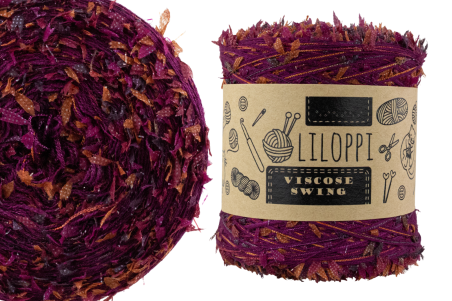 Liloppi Viscose Swing - 3 + 1 - amarant + tasiemki