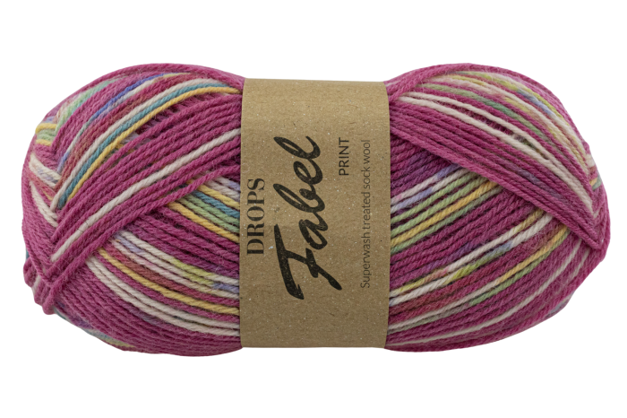 DROPS Fabel Print - różowe marzenie 161