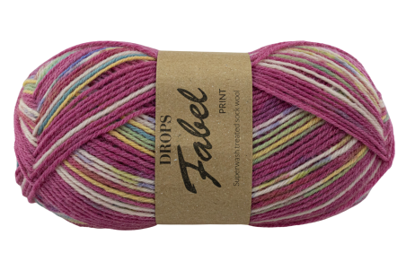 DROPS Fabel Print - różowe marzenie 161