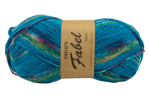 DROPS Fabel Print - błękit oceanu 162