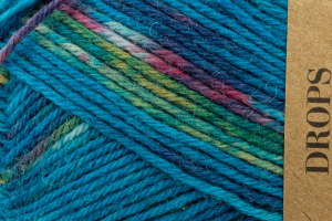 DROPS Fabel Print - błękit oceanu 162