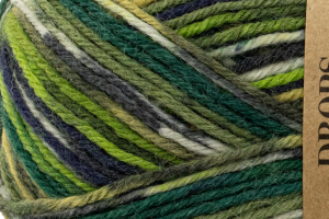 DROPS Fabel Print - zielony 542